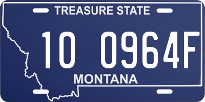 MT license plate 100964F