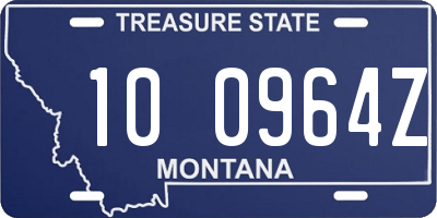 MT license plate 100964Z