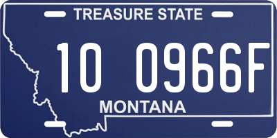 MT license plate 100966F