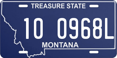 MT license plate 100968L