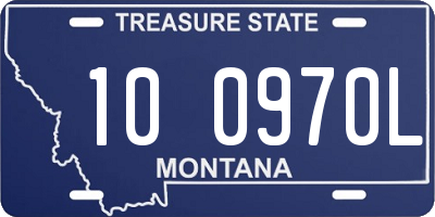 MT license plate 100970L