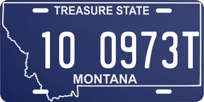 MT license plate 100973T