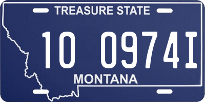 MT license plate 100974I