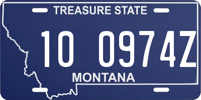 MT license plate 100974Z