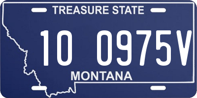 MT license plate 100975V