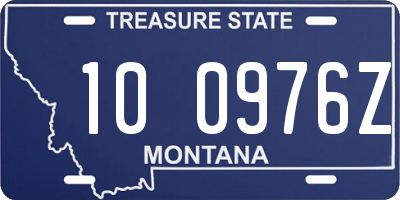 MT license plate 100976Z