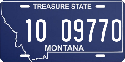 MT license plate 100977O