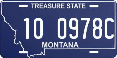 MT license plate 100978C