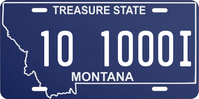 MT license plate 101000I