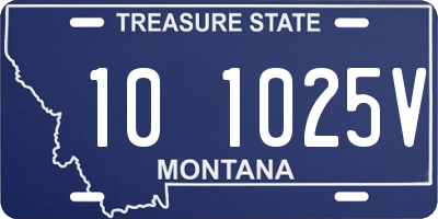 MT license plate 101025V