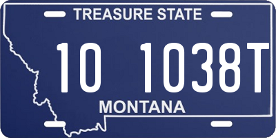 MT license plate 101038T