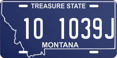 MT license plate 101039J