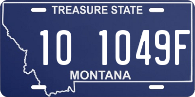 MT license plate 101049F