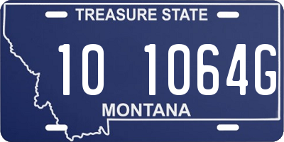 MT license plate 101064G