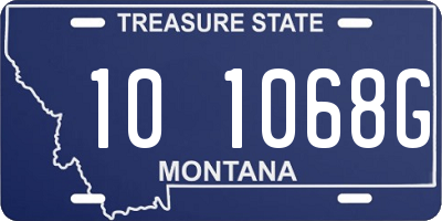 MT license plate 101068G