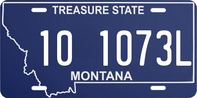 MT license plate 101073L