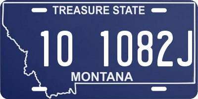 MT license plate 101082J