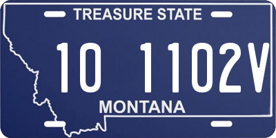 MT license plate 101102V