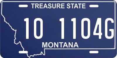 MT license plate 101104G