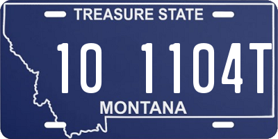 MT license plate 101104T