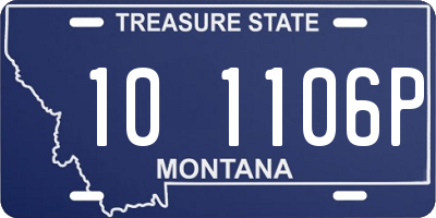 MT license plate 101106P