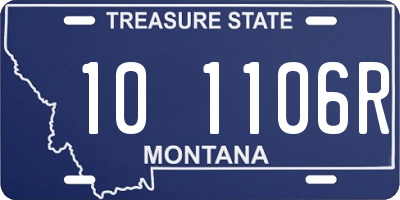 MT license plate 101106R