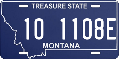 MT license plate 101108E