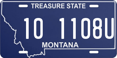 MT license plate 101108U