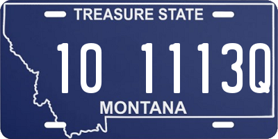 MT license plate 101113Q
