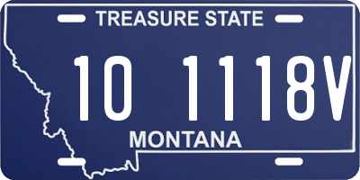 MT license plate 101118V