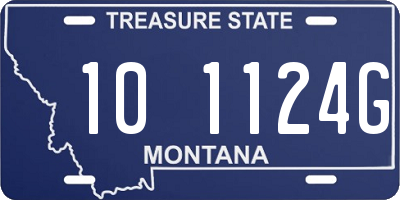 MT license plate 101124G