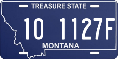 MT license plate 101127F