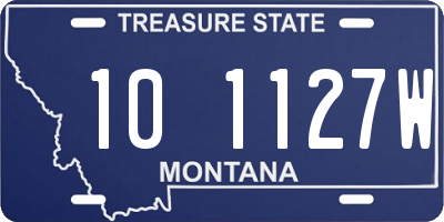 MT license plate 101127W