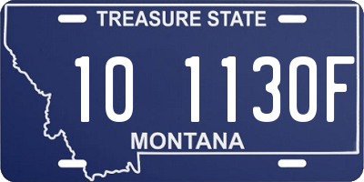 MT license plate 101130F