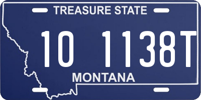 MT license plate 101138T