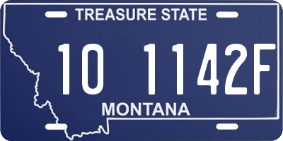 MT license plate 101142F