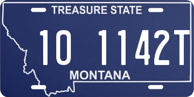 MT license plate 101142T