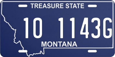 MT license plate 101143G