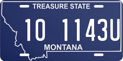 MT license plate 101143U