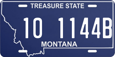 MT license plate 101144B