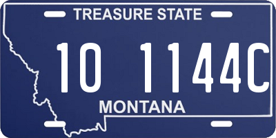 MT license plate 101144C