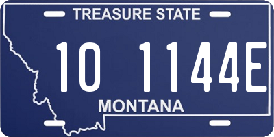 MT license plate 101144E