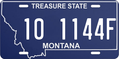 MT license plate 101144F