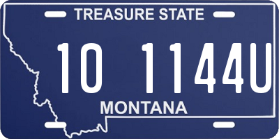 MT license plate 101144U