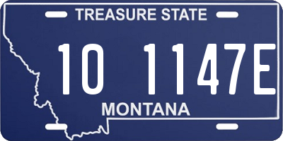 MT license plate 101147E