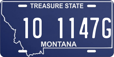 MT license plate 101147G