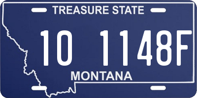 MT license plate 101148F