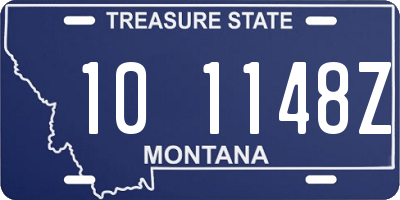 MT license plate 101148Z