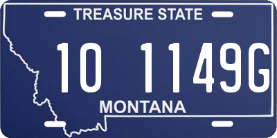 MT license plate 101149G