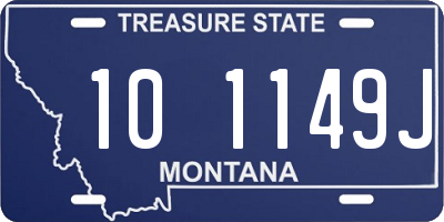 MT license plate 101149J